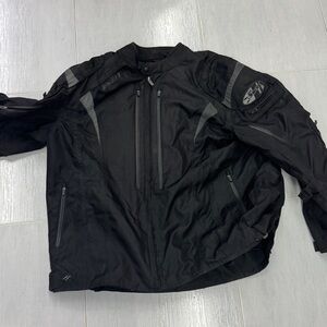 Joe Rocket Motorcycle Riding Jacket Mens 3XL Black Textile Armor Padded
Biker